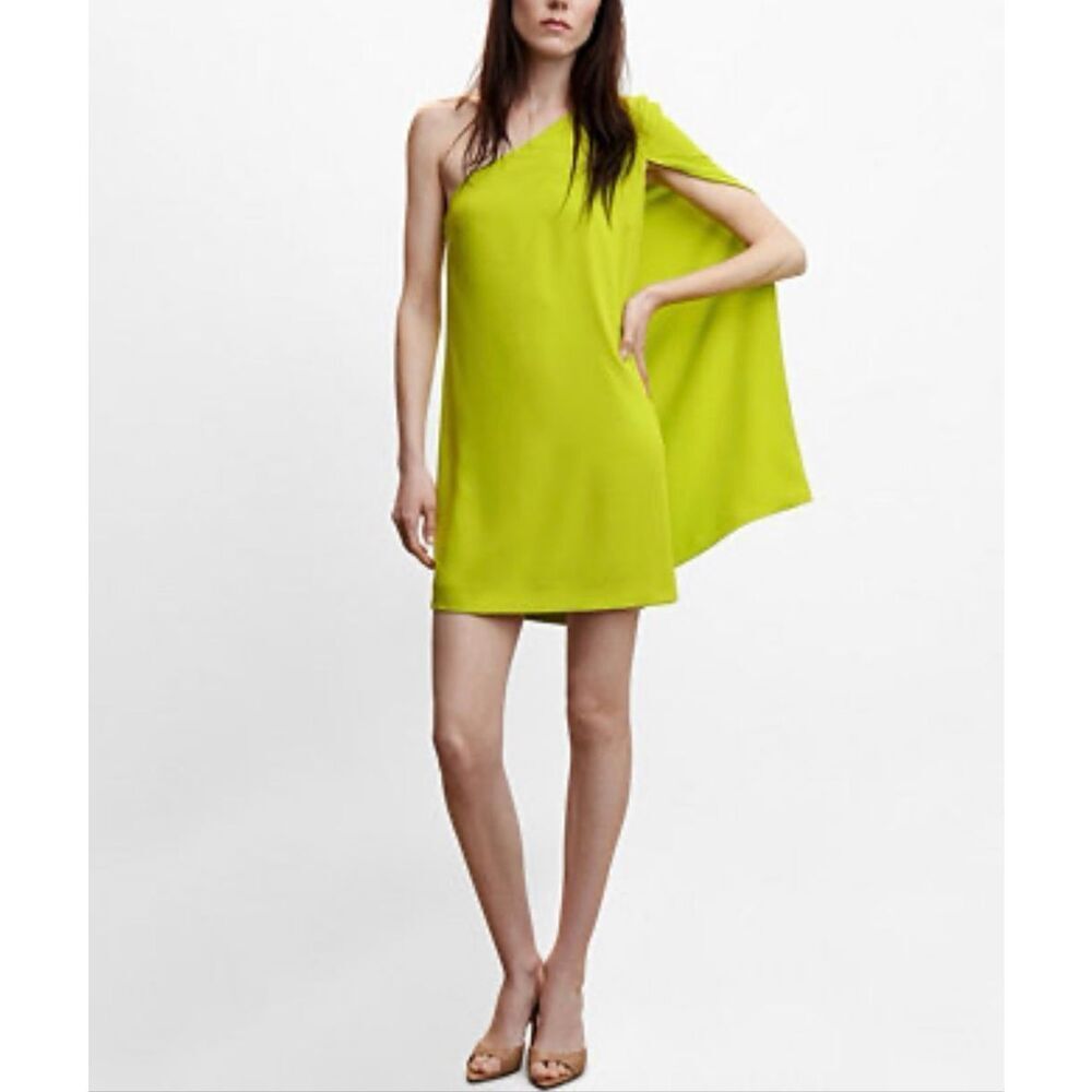 Green Cape Style Dress